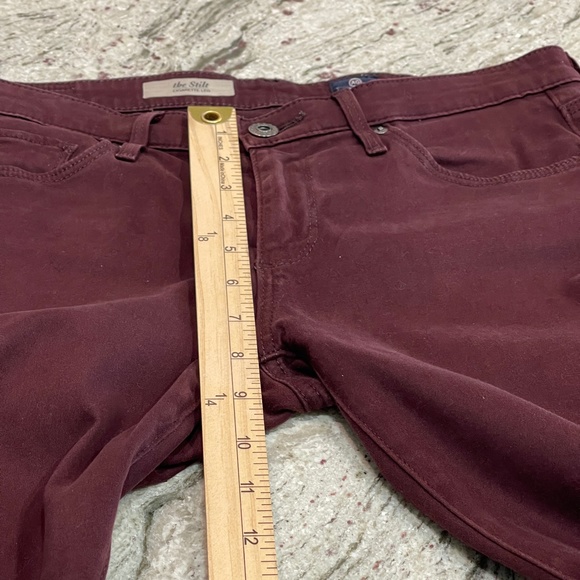 Adriano Goldschmied The Stilt Cigarette Leg Maroon Skinny Jeans - Picture 9 of 10